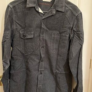 Men's Charcoal Button-Up Shirt